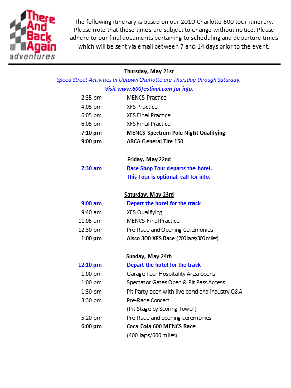 Seating Chart For Coca Cola 600